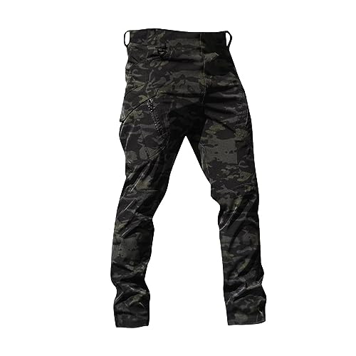 OIOLOYJM Military Cargo Pants for Men Hiking Relaxed Fit Work Waterproof Stretch Tactical Lightweight Outdoor Travel Pant