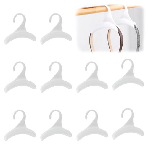 LMSAWK 10 Piezas Gancho Colgar Bolsa Ahorra Espacio, Perchas para Bolsos de Mujer, Armario Ganchos Bolso el Plastico, para Mochilas, Monederos, Bufandas, Corbatas, Blanco