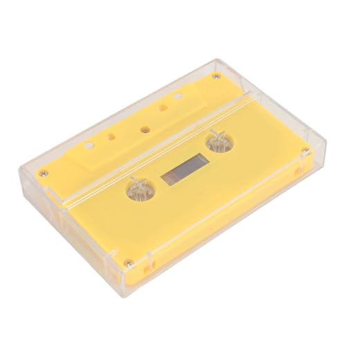 Casete en, Excelente Durabilidad, Fácil Almacenamiento, Casete Grabable Compacto para Grabar Música Sonora (Yellow)