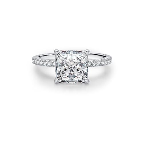 Bague de Fiançailles Quartz Rose Or Blanc Au375 Alliance Personnalisable