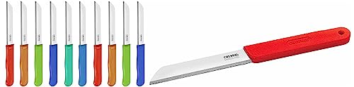 Image of Crystal CL-010 8 inch Serrated Edge Knife - Pack of 10, Multicolor 8-inch All Purpose Laser Edge, CL007
