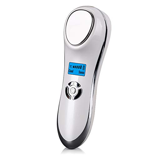 Hot and Cold Face Massager, Household Facial Massager Electric Face Product Exfoliator Deep Cleansing Device, Vibration Heated and Cool Dual Modes Self Skin Care Tool