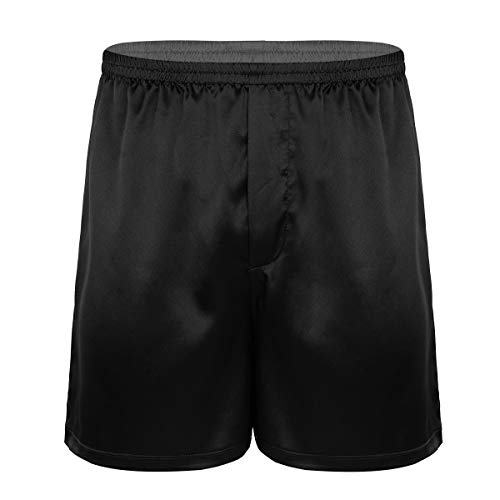 ACSUSS Mens Satin Frilly Flutter Loose Trunk Boxer Shorts Underwear Loungewear Pyjamas Pants3