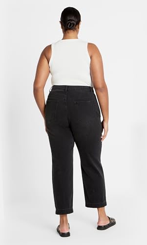 City Chic Women's Plus Size Harley Kenia Straight Jean4