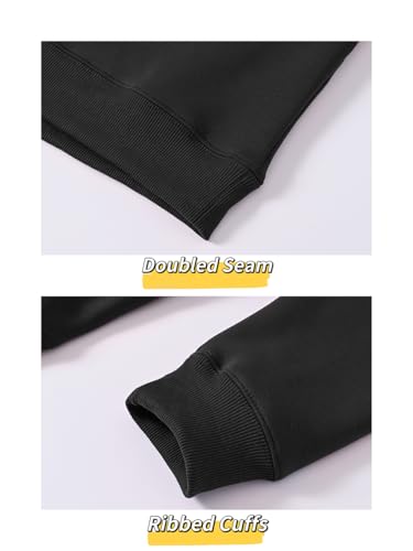 Image of STICKON Men's Sherpa Lined Sweatshirts Heavyweight Warm Long Sleeve Crewneck Sweater Winter Fleece Pullover