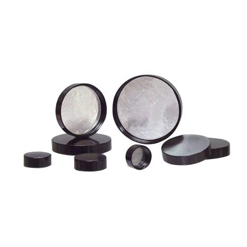 Qorpak CAP-00133 Black 18-400 Ribbed Phenolic Cap with Pulp/Tin Foil Liner (Pack of 7600)