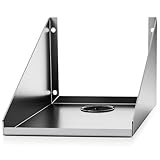 Hicarer Wall Mounted Stainless Steel POS Printer Shelf 10" x 7"x 5.5" Restaurant Ticket Printer Shelf 304 Stainless Steel 50 lb Capacity 16 Gauge, Silver