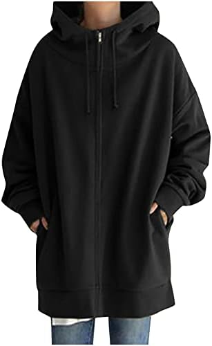 SMLNKOFN Women's Fashion Hoodies 2022 Long Sleeve Oversized Sweatshirt Zip Up Turtleneck Hooded Drawstring Coat with Pockets 4 SMLNKOFN Women's Fashion Hoodies 2022 Long Sleeve Oversized Sweatshirt Zip Up Turtleneck Hooded Drawstring Coat with Pockets