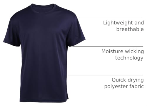Image of 3 Pack Men's Quick Dry T Shirts Athletic Running Workout Short Sleeve Shirts for Men Active Crew Neck Tops