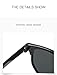 DCEHGEW Men Women Personal Fashion Versatile Retro Black Square Sunglasses for Outdoor Beach Cycling Vacation-Black Frame Red Lenses