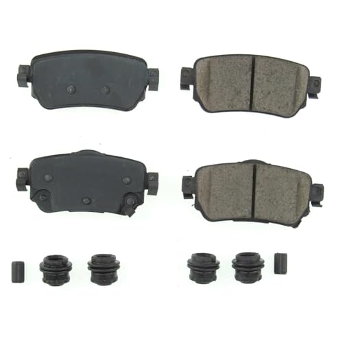 Image of PowerStop Rear Brake Pads for Nissan LEAF 2018-25 |Rogue 2018-20 |Rogue Sport 2019-22 - Z17 Ceramic Brake Pads with Installation Hardware, 17-1965