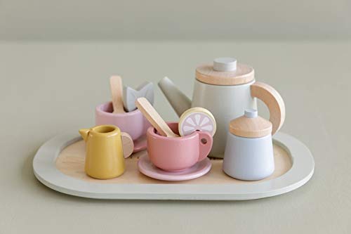 Little Dutch Teeservice Holz Tee Set für Kinder 12-teilig - Pastell