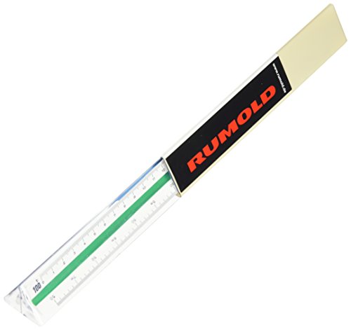 Rumold Precision Triangular Scale Ruler 160/2/30 30cm White Plastic for German Vocational College - Image 2