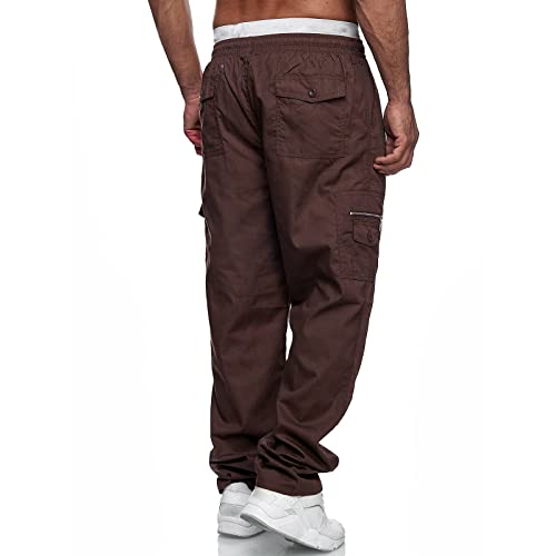 Men's Cargo Pants Straight Work Pants Outdoor Fitness Trousers Baggy Hiking Sweatpants with Multi Pockets3