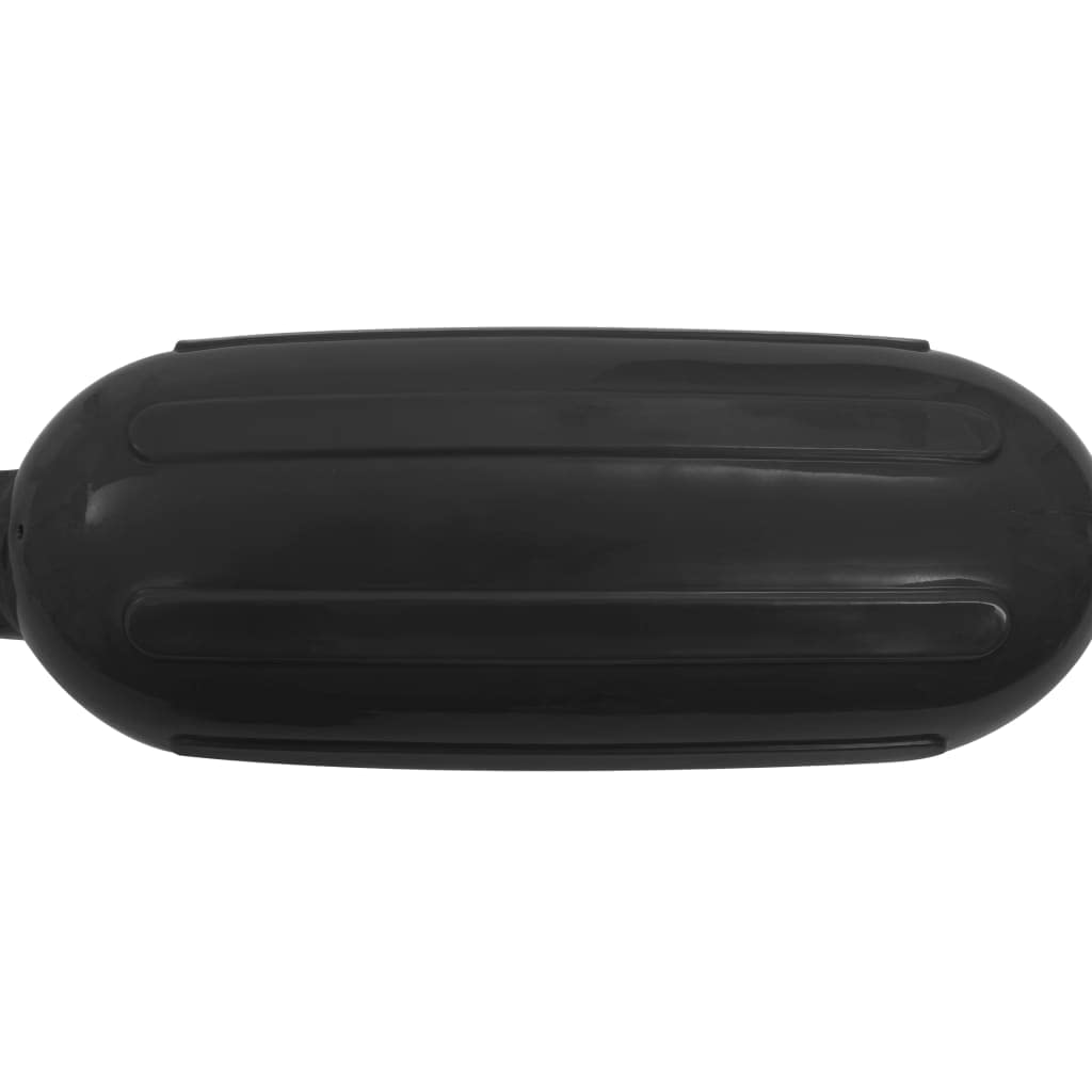 Tomostar Lot de 4 Pare Battage pour Bateau, Pare-Battage Garde-Boue Pare-Chocs Défense de Bateau Gonflable pour Amarrage 4 pcs Noir 41x11,5 cm PVC