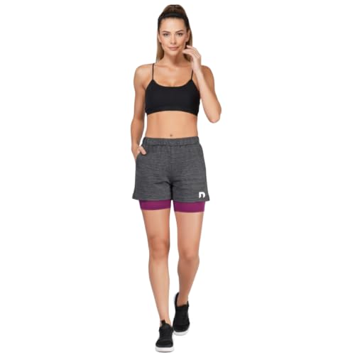 Image of NEVER LOSE 2-in-1 Sports Shorts with Phone Pocket, Light Weight & Quick Dry for Gym, Running & Athletic wear Men & Women