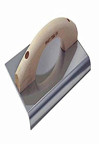 Kraft Tool CF902 Stainless Steel Hand Edger 1/2-Inch Radius with Float Handle, 10 x 6-Inch
