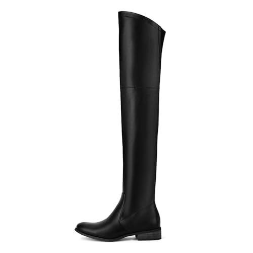 Shoe'N Tale Women'S Over The Knee Boots Thigh High Low Block Heel Pointed Toe Long Stretch Boots thumb #1