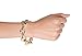Bling Jewelry Fashion Statement Chunky Texture Large Oval Interlocking Link Chain Matt Gold Plated Bracelet for Women Toggle Clasp Closure