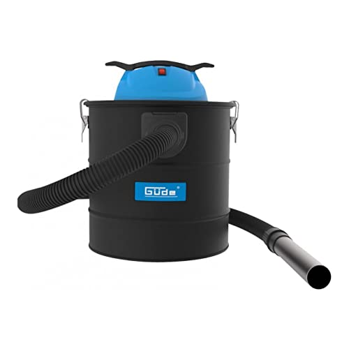 Güde GA 18-1200.1R Aschesauger – 230 Volt, 1200 Watt, 18 Kilopascal Unterdruck, 18 Liter Behälter, mit HEPA-Filter, Selbstreinigungsfunktion, Metall-Saugschlauch und Alu-Saugrohr, für Kamin, Ofen