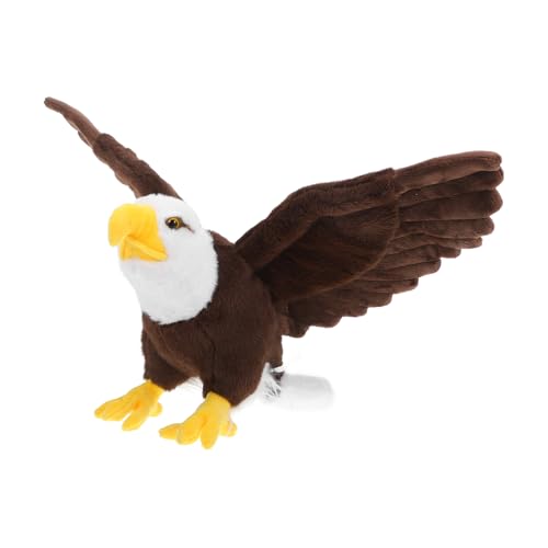 Peluche aigle géante 60 cm, grand jouet éducatif oiseau et marionnette pour garçon et fille