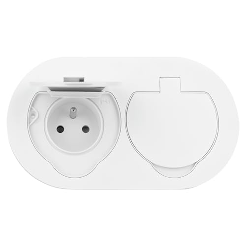 MIRATIC Prise Double Exterieure Etanche IP55 Encastrable Bloc Prise Encastrable Plan de...