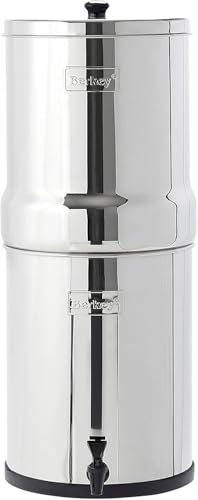 Royal Berkey Gravity-Fed Stainless Steel Countertop Water Filter System 3.25 Gallon with 2 Authentic Black Berkey Elements BB9-2 Filters