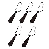 WEISUYUUS 5pieces Stylish School Tie Wedding Uniform Accessories Fashion Tie for Party Professional Accessory
