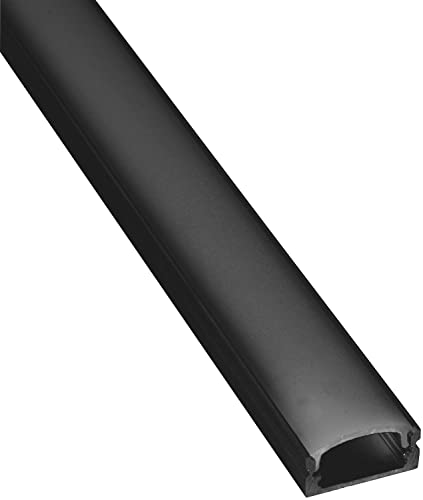 Perfil de aluminio negro Lyyt 1m para iluminación LED de cocinas 3