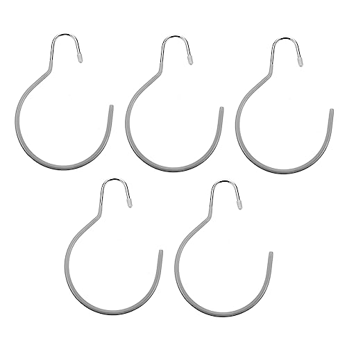 Happyyami 5pcs Hook Storage Rack Clothes Hangers Hooks Coat Multi Hangers for Clothes Coat Hanging Holder High Manganese Steel Silver