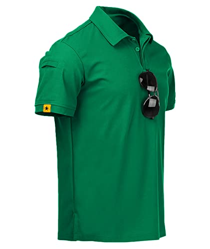 Image of ZITY Mens Polo Shirt Short Sleeve Sports Tactical T-Shirt Athletic Golf Polos Daily Casual Stylish Collared Shirts for Men