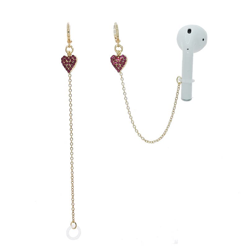 Jing GerStainless Steel Anti Loss Earrings Protective Earhooks for Airpods 1/2/3 Pro (Roselove)