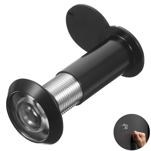 Door Peephole, Spy Hole for Front Door, Zinc Alloy, Ultra Hd Wide Angle Peephole with Privacy Cover, for 35-60mm Doors, for Home Hotel Safety(Black)