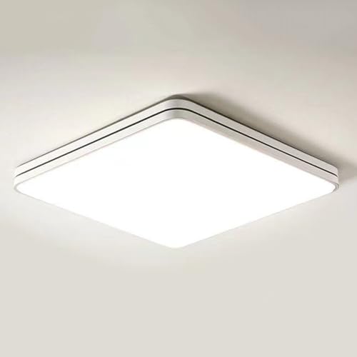 CHUNGYANG Plafonnier LED Carré, Éclairage De Plafond Plat Au Design Ultra-mince, Plafonnier À Économie D’énergie À Intensité Variable 3000-6000K, Luminaire Encastré Décoration Intérieure Super Lumineu