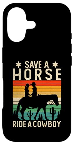 Save A Horse Ride a Cowboy Funny Horse Riding Adult Joke �X�}�z�P�[�X iPhone 17 �p