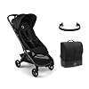 Bugaboo Butterfly 2 Travel Stroller Bundle – Ultra-Compact Stroller (Black) + Transport Bag + Safety Bar – Airplane-Friendly, Lightweight & Travel-Ready