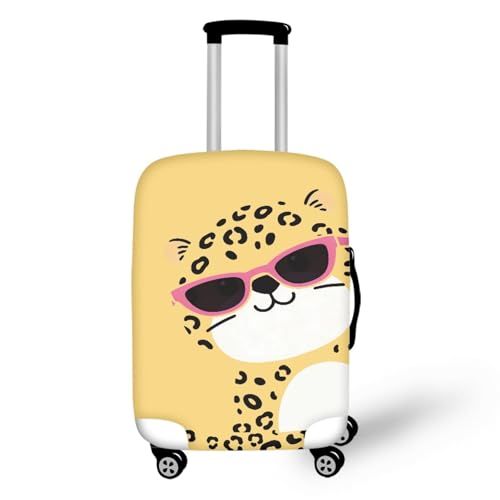 Housse valise XL animaux jaunes en spandex extensible lavable