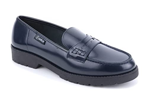 Mocasin Yale 400 Marino Zapato Castellano Adolescentes NIÑA Uniforme Escolar Resistentes Impermeables - Marino, 38 Mocasin Yale 400 Marino Zapato Castellano Adolescentes NIÑA Uniforme Escolar Resistentes Impermeables - Marino, 38