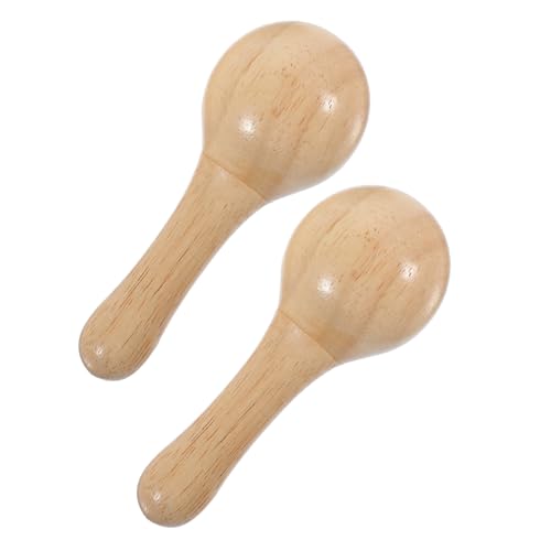 WOONEKY 2個 小 木製 砂 ハンマー 子供 音楽 おもちゃ 音楽 おもちゃ 木製 シェイカー マラカス 卵 シェイカー ミュージカル 楽器 ベビー マラカス マラカス 幼児 シェイカー マ