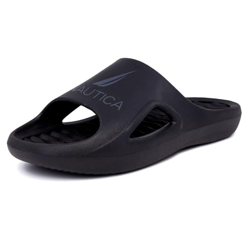 Image of Nautica Men's Athletic Slides Sport Shower Sandals for Indoor & Outdoor - Lightweight, Durable and Comfortable