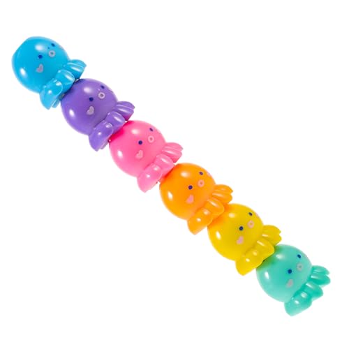 POPETPOP Marcadores Fluorescentes Infantiles con Diseño de Pulpo de Silicona Resaltadores de Colores para Anotar Dibujar y Subrayar Escuela y Oficina