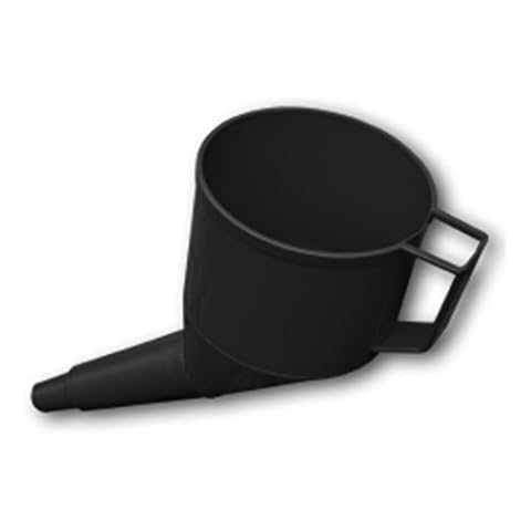 Angled Fuel Funnel with fine mesh Filter and Handle, Doesn't Require Two People to use! (Black) Cover