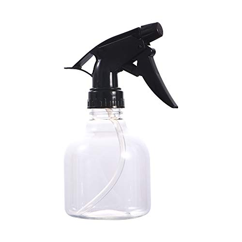 Flacon pulvérisateur d'eau rechargeable en plastique transparent pressé à la main - Petit arrosoir - Brume fine - Outils de coiffure de jardin (transparent)