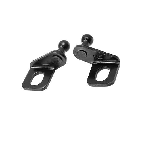 Partuto 1 Pair 10mm Car Ball Studs Mounting Brackets Black for Gas Struts Shocks 42x35x21mm Replacement