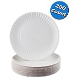 Nicole Home Collection 100 Count Everyday Dinnerware Paper Plate, 6-Inch, White (200 Count) by Nicole Home Collection