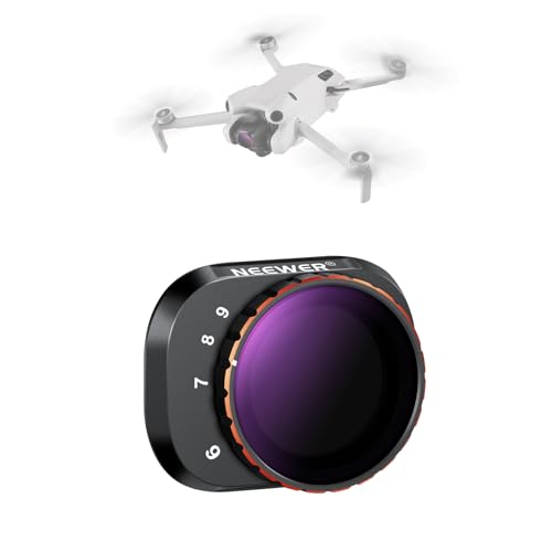 NEEWER Filtre ND Variable Compatible avec DJI Mini 4 Pro, ND64-512 6-9 Arrêts, Verre Optique HD Multicouche, Objectif de Caméra pour Drone, Enregistrement Vidéo, Photographie Aérienne, Accessoires