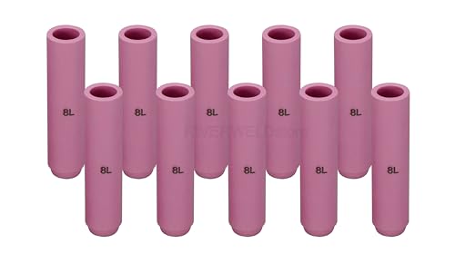 Image of RIVERWELD TIG Alumina Nozzles Ceramic Cups 10N46L #8L 1 /2 inch 12.5mm 10pcs