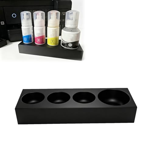 Novarellian Ink Bottle Storage Rack for EPSON EcoTank - 4-Slot Organizer Stand - Secure and Neat Ink Bottle Placement (3 Small + 1 Big)