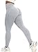 FITTOO Leggings Scrunch Butt Damen Seamless Hohe Taille Push Up Leggings Sport Slim Fit Booty Für Gym Yoga Fitness #3-Grau XS