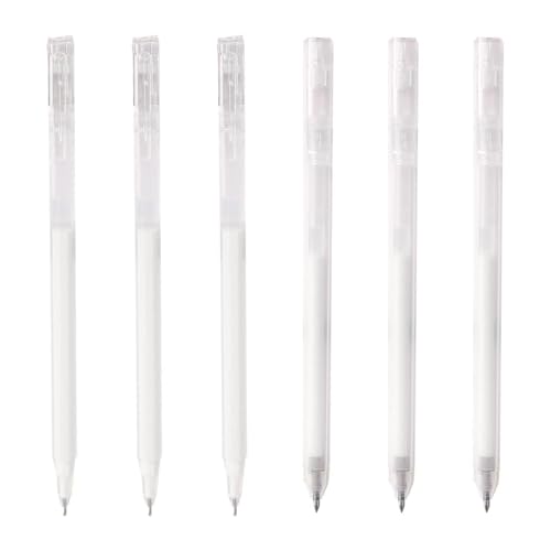 6 Bolígrafos Art Line, Bolígrafos De Gel Blanco, Bolígrafos De Gel Blanco Para Escribir, Bolígrafos De Dibujo Puntiagudos, Bolígrafos De Bellas Artes